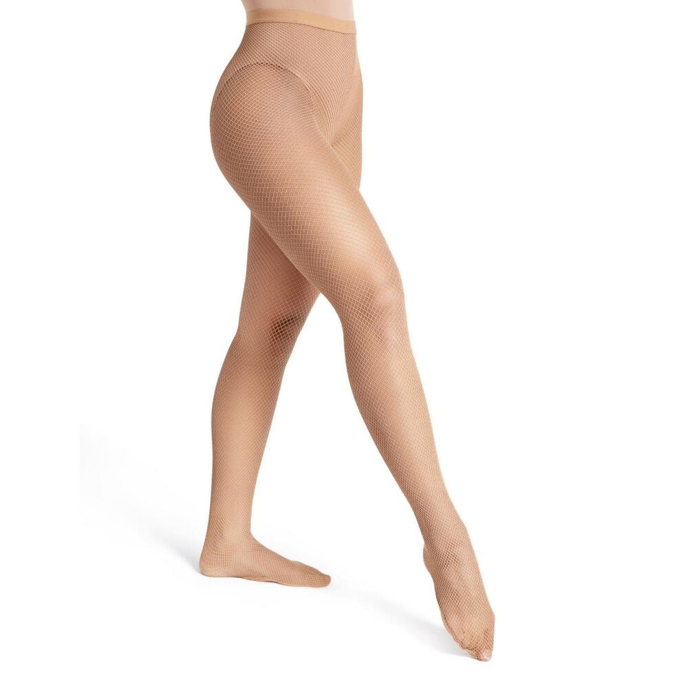 NWOT Capezio nude seamless, professional dance fishnet tights sz XL